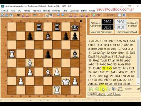 Alekhine  Aleksandrovich and teichmann r  1 0     555
