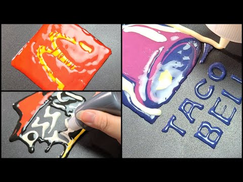 fastfood pancake art challenge#1 - macdonald, pizzahut, tacobell