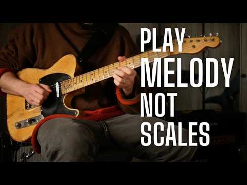 Play MELODIC Solos That DON'T Sound Like SCALES - Improvising Melodic Guitar Solo Tutorial