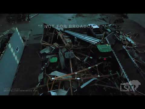 04-04-2023 Lewistown, IL - Tornadoes - Tornado Damage - Drone Shots