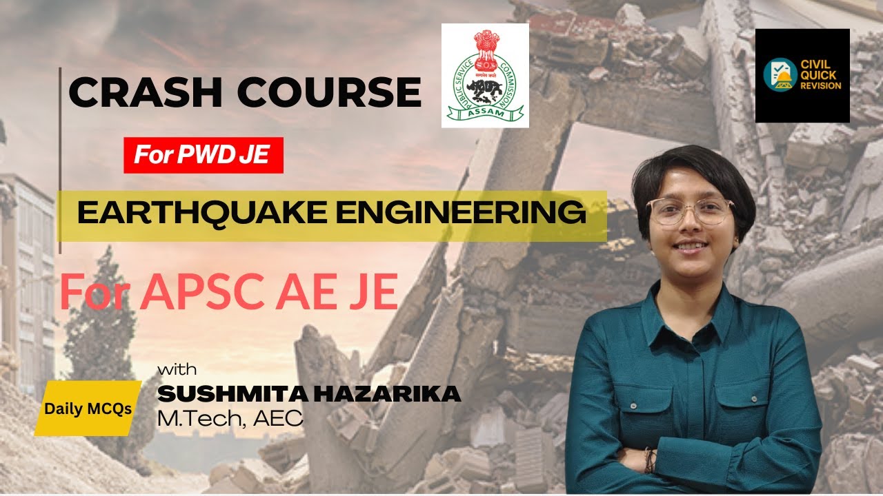 Most Expected Questions on Earthquake Engineering for PWD JE 650 | Civil Engineering | APSC AE JE|