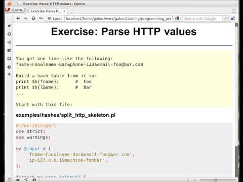 Beginner Perl Maven tutorial: 7.9 - Exercise: Parse HTTP values