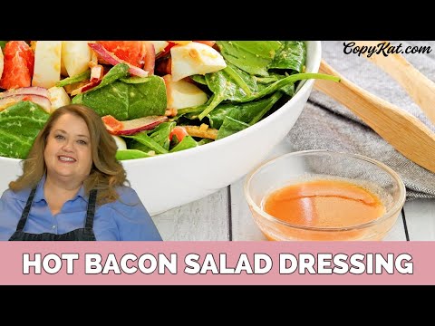 Hot bacon salad dressing - spinach salad