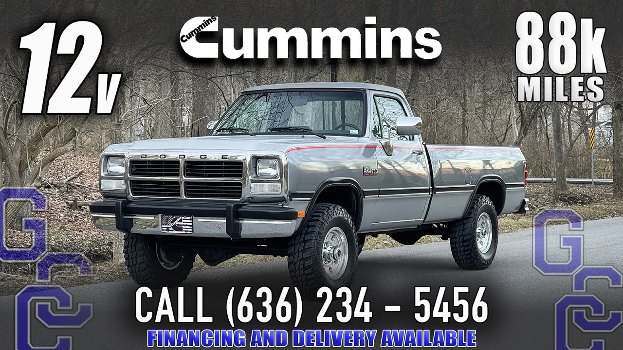 12v 5.9 Cummins For Sale: 1991 Dodge W-250 LE 4x4 Diesel ...