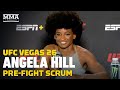 UFC Vegas 26: Angela Hill Reacts to Attending Fighter Meeting With Diego Sanchez and Joshua Fabia
