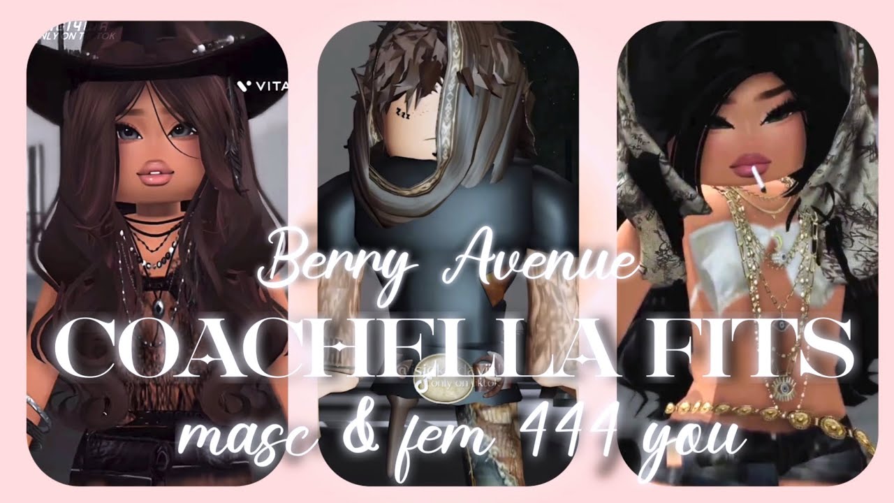 Berry Avenue COACHELLA MASC & FEM Outfits | Roblox TikTok Compilation | KaisyKit8