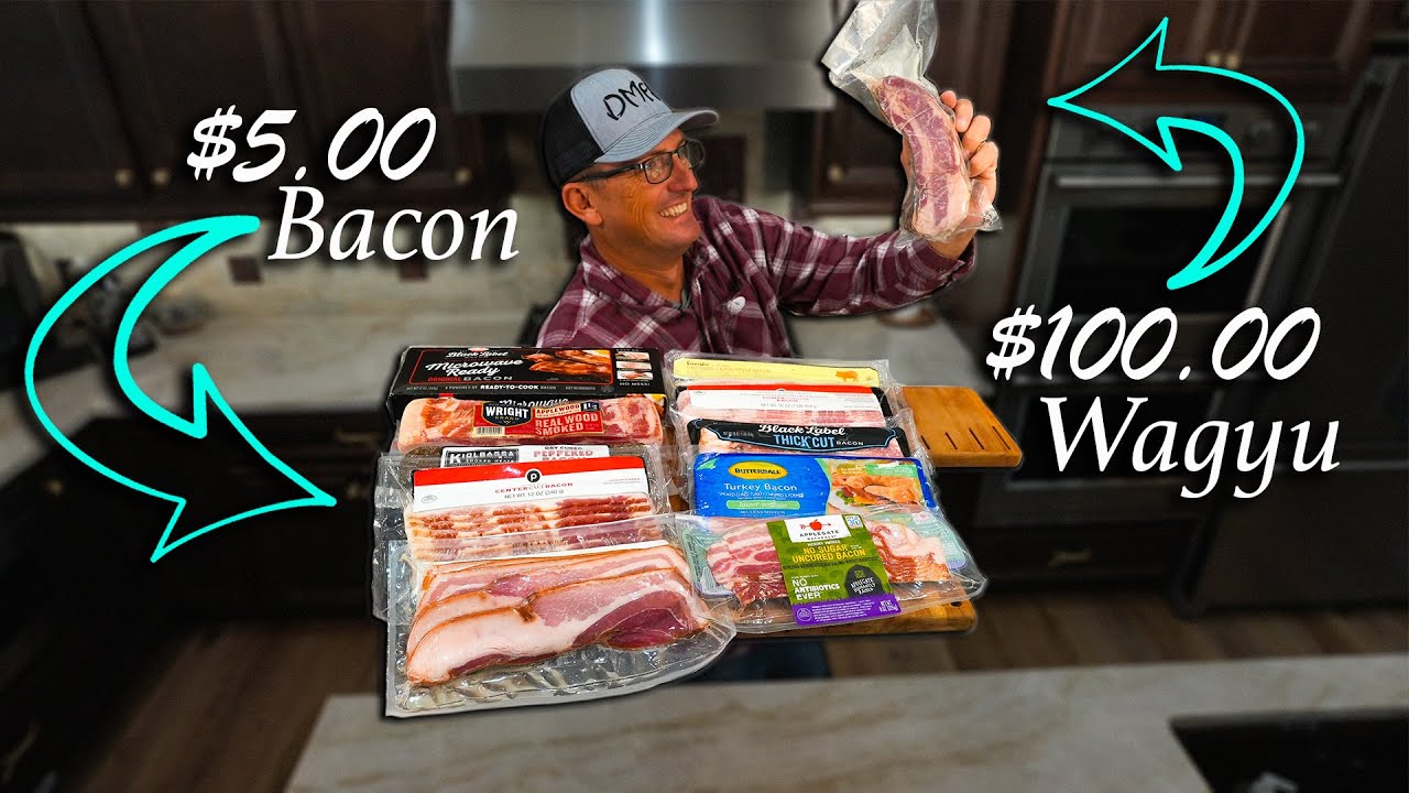 5 Bacon vs 100. 00 WAGYU BACON Was it WORTH IT? The Best Taste Test EVER!