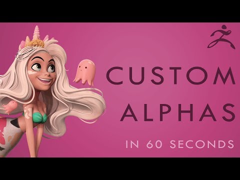 How to Create CUSTOM ALPHAS in Zbrush - 60 Second Tutorial