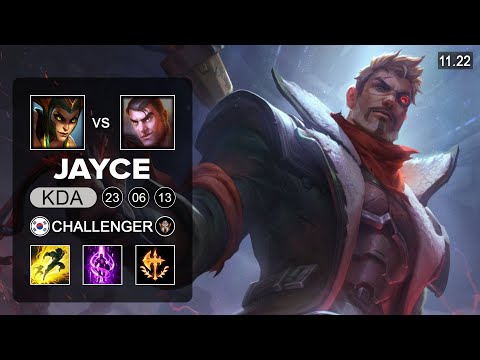 Jayce Top vs Cassiopeia - KR Grandmaster - Season 11 Patch 11.22