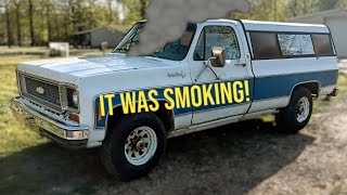 How to replace a V belt on a square body Chevy or older model vehicles.