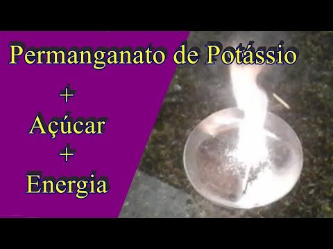 Reação exotérmica do Permanganato de Potássio.
