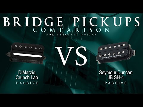 DiMarzio CRUNCH LAB vs Seymour Duncan JB SH-4 - Passive Bridge Guitar Pickup Comparison Tone Demo