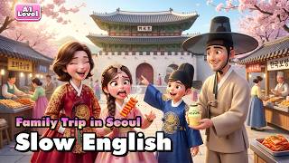 Spicy Tteokbokki & Hanbok Fun in Seoul | Slow English Listening for Beginners (A1 Level)