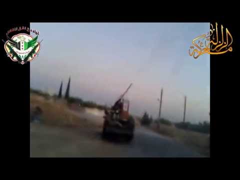 التصدي للطيران الحربي من قبل لواء درع الحق المقاتل في ريف إدلب ضمن معركة الزلزلة