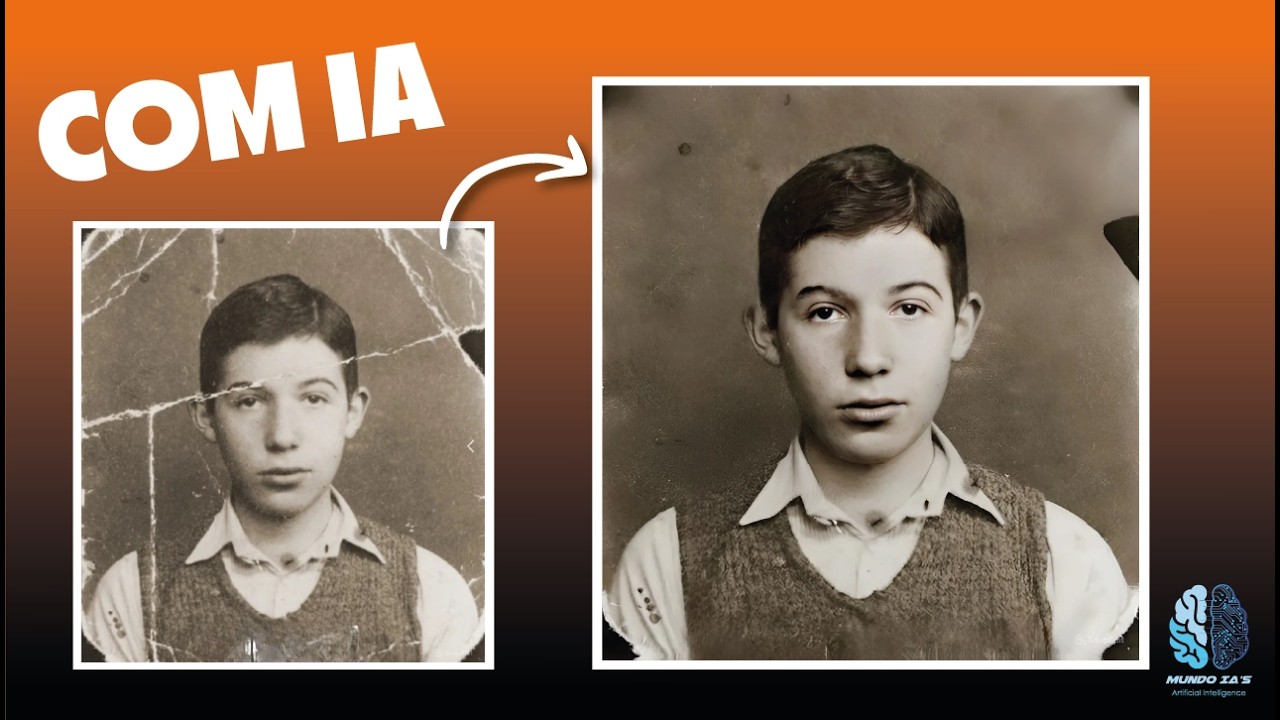 A Melhor IA para Restaurar e Reviver Fotos Antigas! Melhorar Qualidade de Imagens