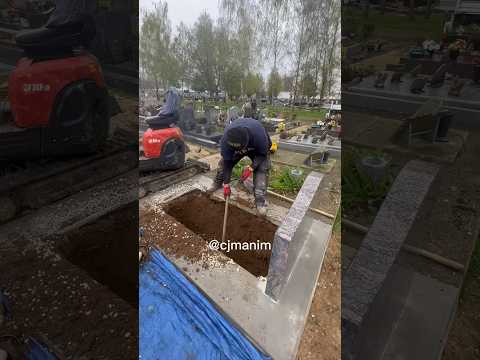 Preparation process for an exhumation! #gravedigger #cemetery #funeral #curiosities
