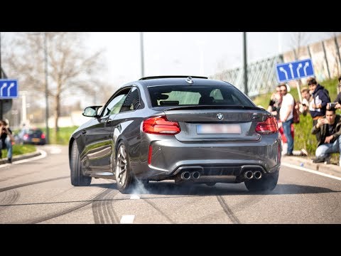 LOUD BMW M2 F87 with M Performance Exhaust - Huge Burnouts, Revs & Accelerations !