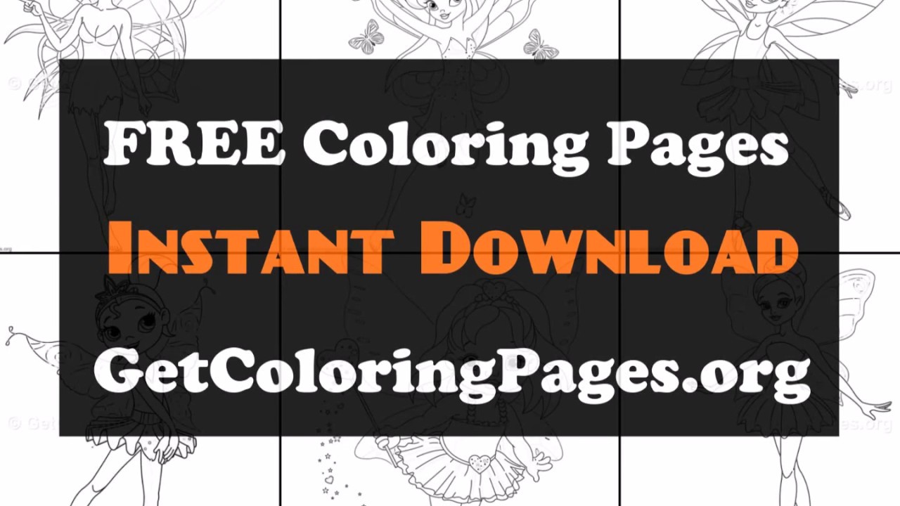 Fairy coloring pages free printable