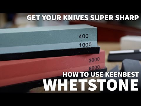 How to Sharpen Kitchen Knives with Whetstone - Sharpen Dull Knives with Keenbest Sharpening Stone