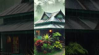 Jamaica Rain Sounds: Rain on zinc Roof (Childhood Memory) #rain #zincroof #shorts