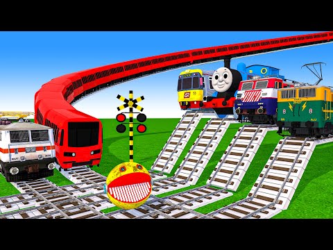 踏切アニメ  あぶない電車 TRAIN 🚦 Fumikiri 3D Railroad Crossing Animation # train #1