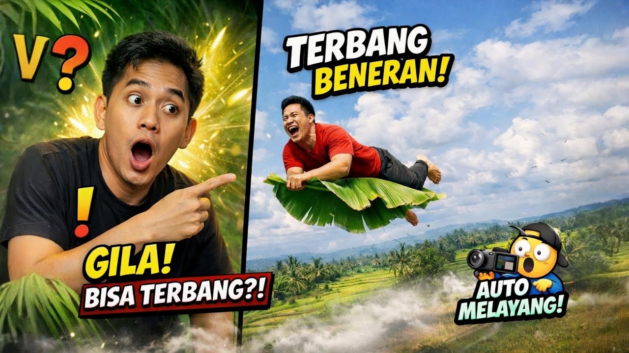 Viral Video Terbang Naik Daun Pisang ! Begini Cara Membuatnya 