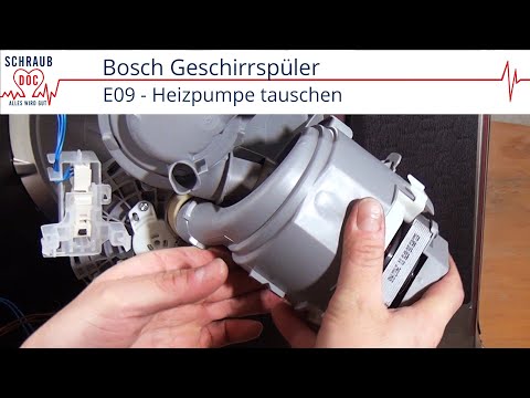 Bosch / Siemens / Neff dishwasher not heating: Replace heating pump (Error E09)