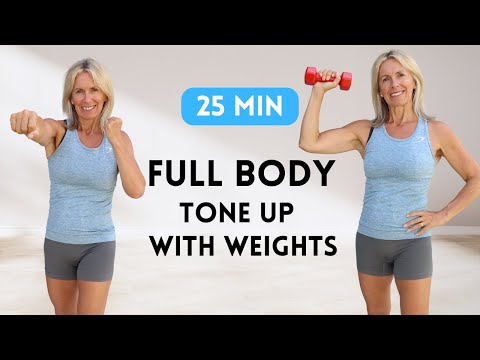 25 Minute Full Body Tone Up With Weights For Ladies Over 40