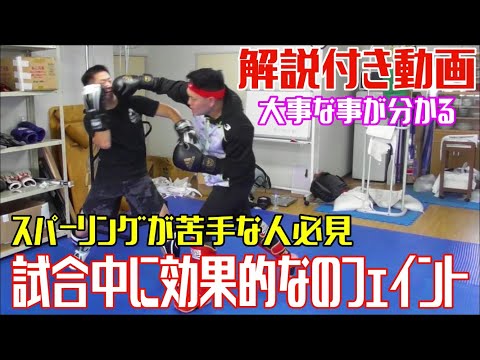 【スパーリング講座】試合中に使えるフェイントの使い方をスパーしながら解説します！