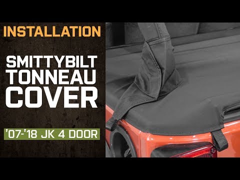 Install Jeep Wrangler Smittybilt Tonneau Cover - Black Diamond (2007-2018 JK 4 Door)