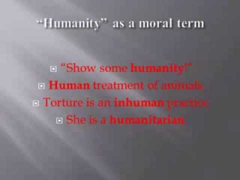 "Nature" as "essence," "Humanity" as a moral category.