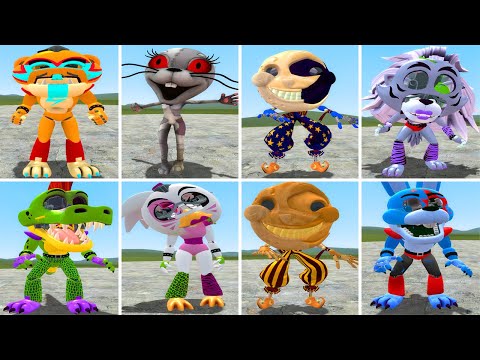 FNAF Security Breach All Animatronics NPCs is BIG HEAD In Garry's Mod (Five Nights At Freddy's)