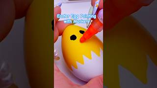 Hatching Chick Easter Egg Painting 🐣 #eastercrafts #ohuhumarkers #art #painting #coloring #arthack