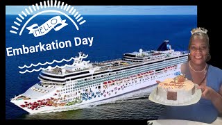 Norwegian Gem Cruise ~ Embarkation Day! 💎 Inside Cabin for 3, Birthday Celebration 🎉 