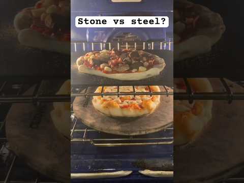 Does the Stone or steel make better homemade pizza crust? #shorts #asmr