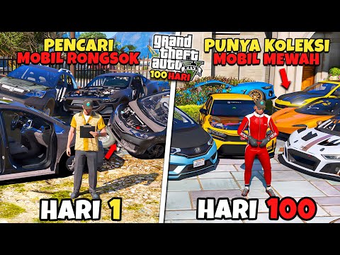 100 Hari di GTA 5 Dari Pencari Mobil Rongsok Sampai Punya Koleksi Mobil Mewah - GTA 5 MOD