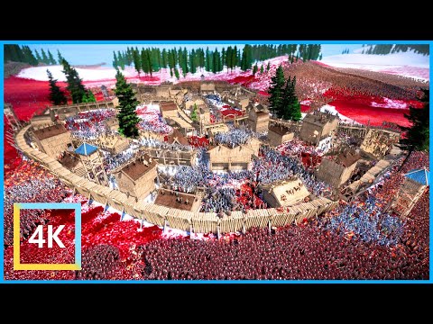 300,000 Ancient ARMY Attack the Medieval Fortress - Ultimate Epic Battle Simulator 2 UEBS 2 (4K)