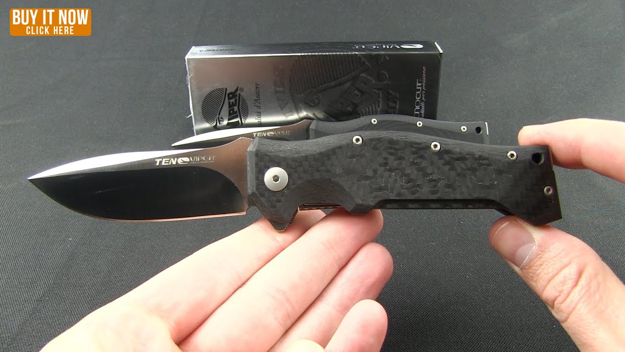 Viper Knives Ten Frame Lock Knife Silver Twill/G-10 (3.5" Satin) V5922ST