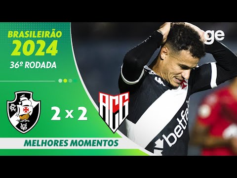 Gols e lances de Vasco da Gama x Atlético-GO