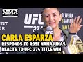 Carla Esparza Plans on Wearing UFC Belt Down Wedding Aisle | UFC 274