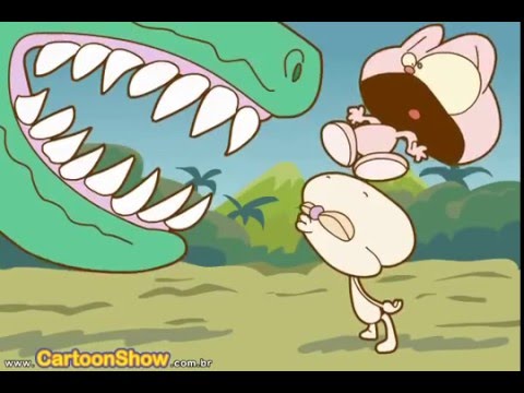Mongo e Drongo em Drongo se diverte - assistir desenho animado com dinossauro - desenho infantil