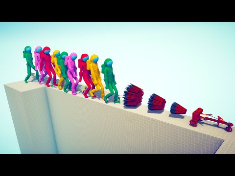 CAN 10x AMONG US GIANTS CROSS THE BRIDGE? - Totally Accurate Battle Simulator TABS