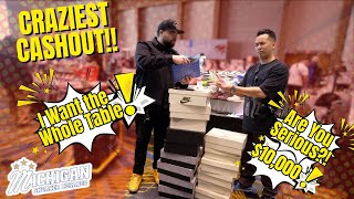 SOLD THE WHOLE TABLE 📈 CRAZIEST CASHOUT AT SNEAKER EVENT IN DETROIT @MICHIGAN SNEAKER