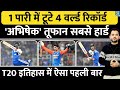 India Vs New Zealand 1st T20 Highlights Abhishek Sharma World Record Rohit Rahul Russell