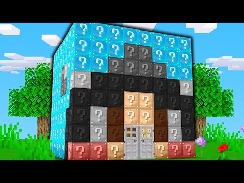 Omz vs Kory Lucky Block House Battle! - Minecraft