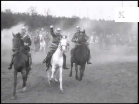 Amazing shot of the German Cavalry charging to camera in 1914 during World War 1
