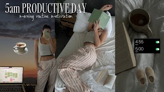 5am day in the life *motivating* 🌅 | tips for waking up early, new routine, productive work vlog