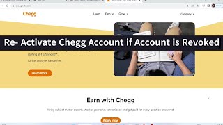 Chegg Account Revoked II How to Send Reactivation Request II Chegg Account Reactivation