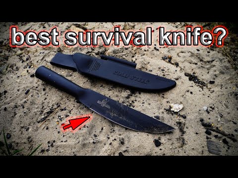 HARD USE of the indestructible Survival Knife Cold Steel Bushman