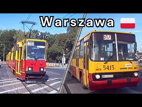 Trams and Buses in Warsaw, Poland in 2007 🇵🇱
